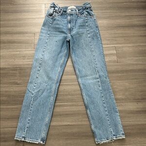 Abercrombie & Fitch 80s straight Ultra High Rise Light Blue High Rise Jeans